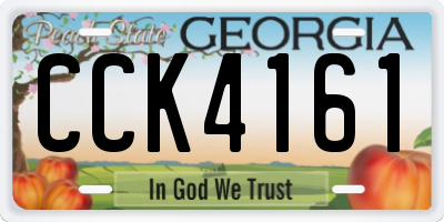 GA license plate CCK4161