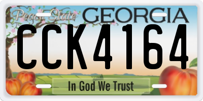 GA license plate CCK4164