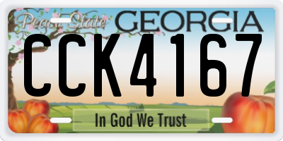 GA license plate CCK4167