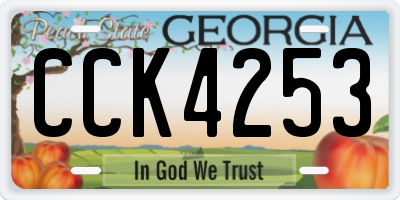 GA license plate CCK4253
