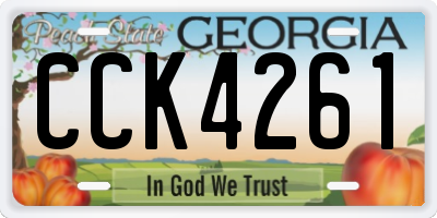 GA license plate CCK4261