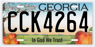 GA license plate CCK4264