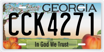 GA license plate CCK4271