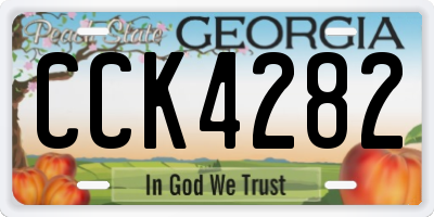 GA license plate CCK4282