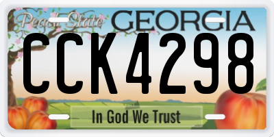GA license plate CCK4298