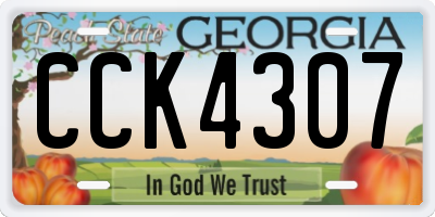 GA license plate CCK4307