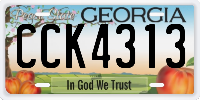 GA license plate CCK4313
