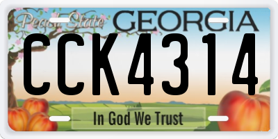 GA license plate CCK4314