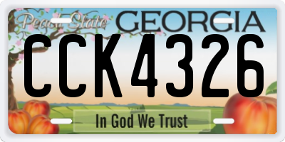 GA license plate CCK4326