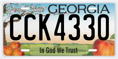 GA license plate CCK4330