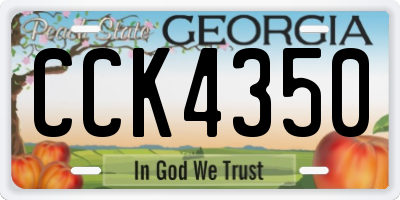 GA license plate CCK4350
