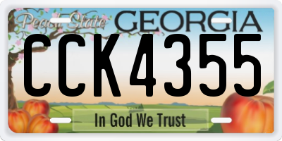 GA license plate CCK4355