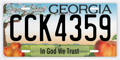 GA license plate CCK4359