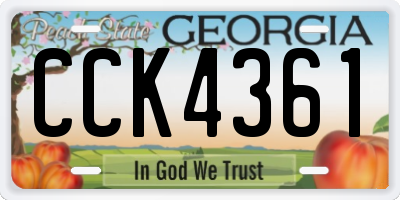 GA license plate CCK4361