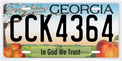 GA license plate CCK4364