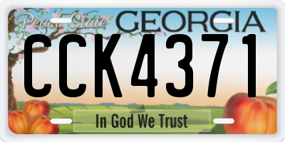GA license plate CCK4371
