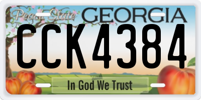 GA license plate CCK4384