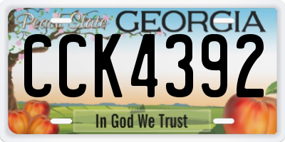 GA license plate CCK4392
