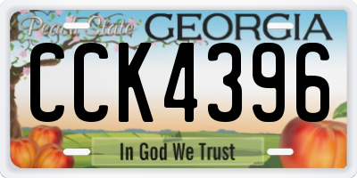 GA license plate CCK4396