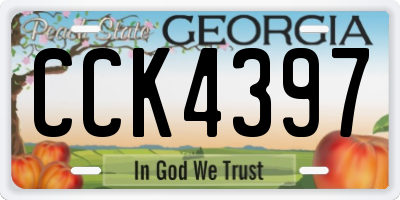 GA license plate CCK4397