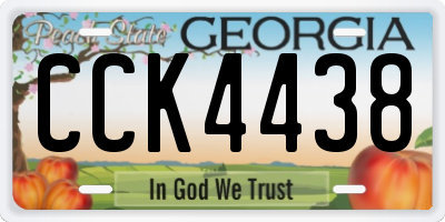 GA license plate CCK4438