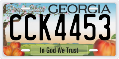 GA license plate CCK4453