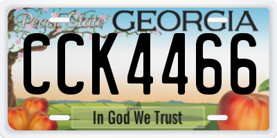 GA license plate CCK4466