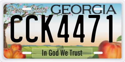 GA license plate CCK4471