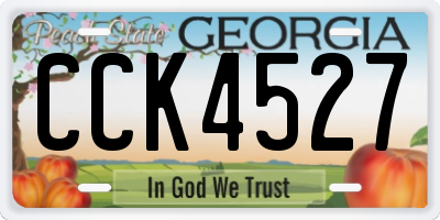 GA license plate CCK4527