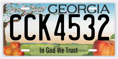 GA license plate CCK4532