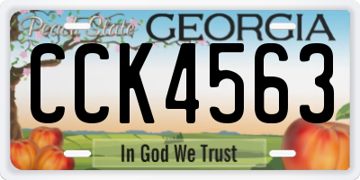 GA license plate CCK4563