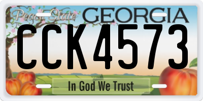 GA license plate CCK4573
