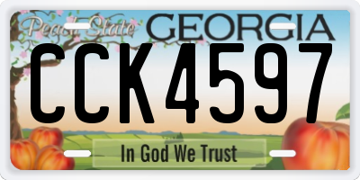 GA license plate CCK4597