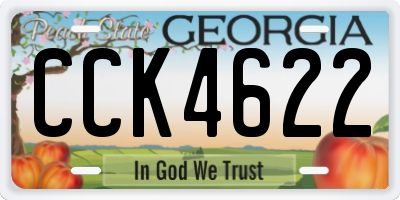 GA license plate CCK4622