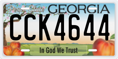 GA license plate CCK4644
