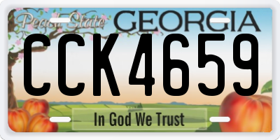GA license plate CCK4659