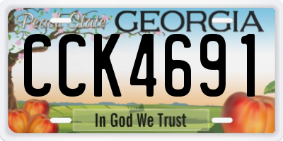 GA license plate CCK4691