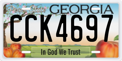 GA license plate CCK4697