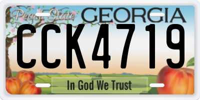 GA license plate CCK4719