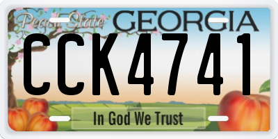GA license plate CCK4741