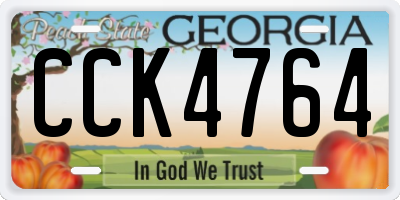 GA license plate CCK4764