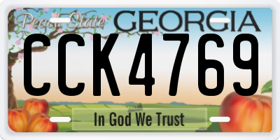 GA license plate CCK4769