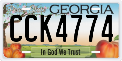 GA license plate CCK4774
