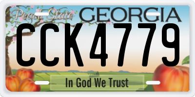 GA license plate CCK4779