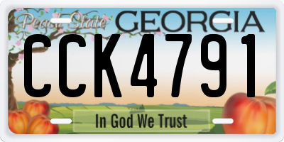 GA license plate CCK4791