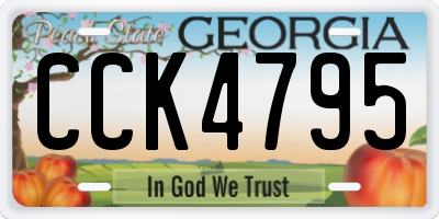 GA license plate CCK4795