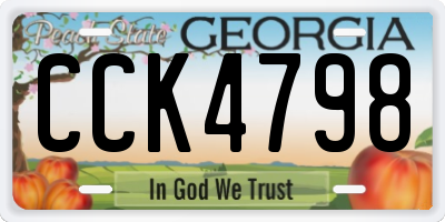 GA license plate CCK4798