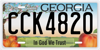 GA license plate CCK4820