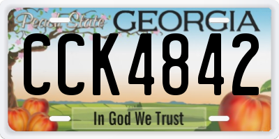 GA license plate CCK4842
