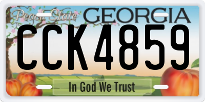 GA license plate CCK4859